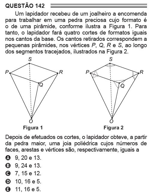 Questões Do Enem - Geometria Espacial: Pirâmides